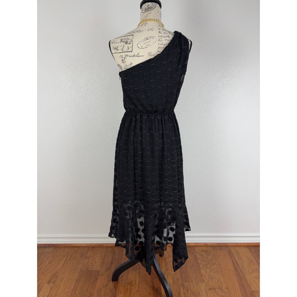 B18 Monique Lhuillier Midi Dress Womens 4 One Shoulder Audrey Hepburn Cocktail - Picture 4 of 9